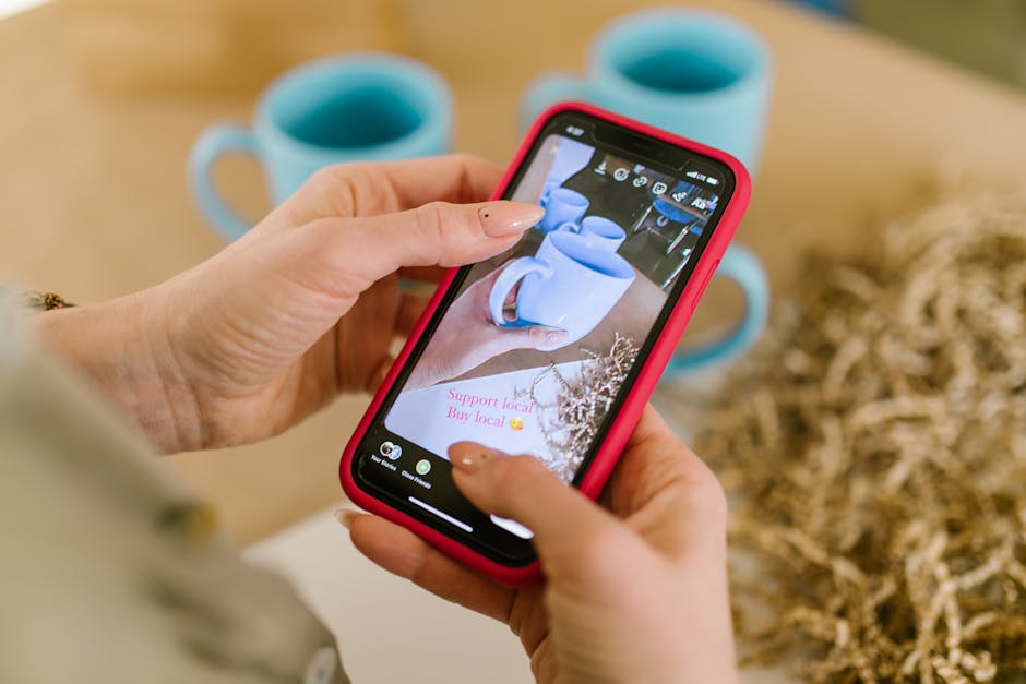 Using a smartphone to support local businesses
